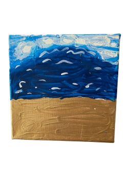 Hand Painted Canvas Art - Beach 