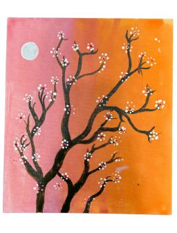 Hand Painted Canvas - Cherry Blossoms