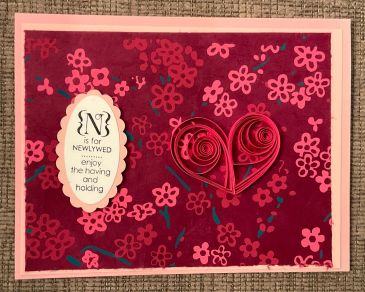 Newlywed cards assortment of five cards