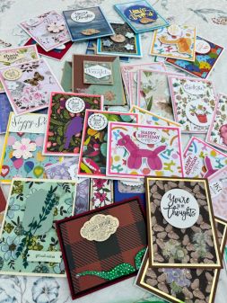 Handmade cards, set of five cards, variety pack