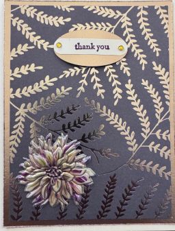Thank you card, set of five cards