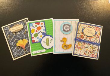 Handmade cards , set of five cards