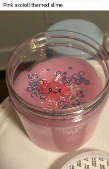Pink Axolotl Theme Slime