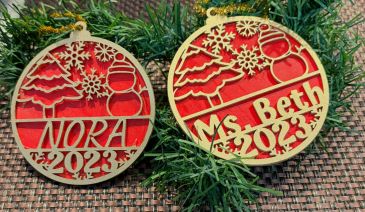 Personalized Laser-Cut Christmas Ornaments 